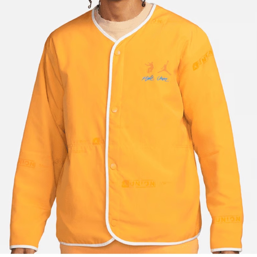 Jordan Jumpman Flight X Union Outdoor Casual Basketball Jacket Yellow Gold sz M